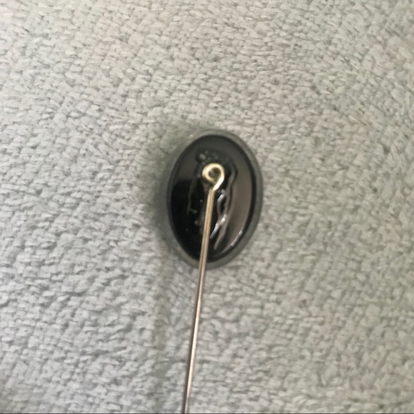 Vintage White Rose Lapel Pin - Picture 4 of 4